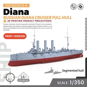 SSC350507S-A 1/350 Military Model Russian Diana Cruiser FULL HULL 3D RESIN MODEL - Picture 1 of 4