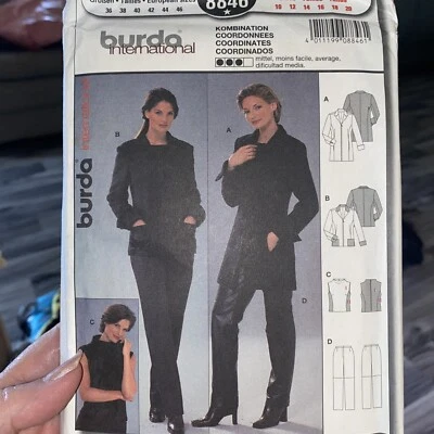 Burda Ladies Suit Sewing Pattern 8846 Size 10-20 Uncut - Image 1 of 3