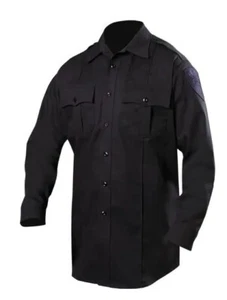BLAUER POLICE BLUE DUTY SECURITY UNIFORM SHIRT NEW NECK 2XL LONG SLEEVE REGULAR - Picture 1 of 7