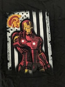 USC Trojans Black Marvel TShirt Men’s XL Iron Man Graphic - Picture 1 of 5