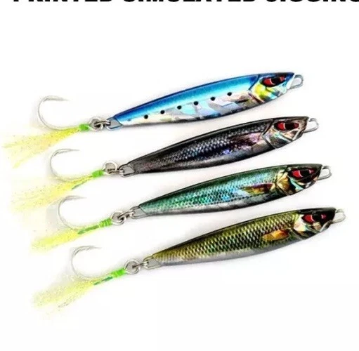 LAB TACKLE Slow Pitch Yakka Baitfish Jig Fishing Lure Casting Metal Baitfish 20g 40g 80g
