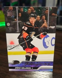 2023/24 UPPER DECK DREW HELLESON #220 YOUNG GUNS ROOKIE NRMT SHAPE