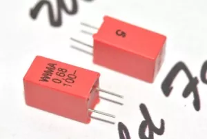 2pcs - WIMA MKP2 0.68uF (680nF) 100V 5% pitch:5mm Film Capacitor - Picture 1 of 6