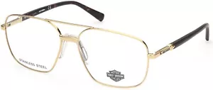HARLEY-DAVIDSON HD0827 032 GOLD HAVANA MEN'S OPTICAL FRAME EYESIZE 61-16-145 - Picture 1 of 15