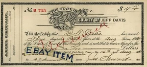 1915 FORT DAVIS TEXAS Jeff Davis County JAMES STEWART Maverick Clarke D.T. YATES - Picture 1 of 1
