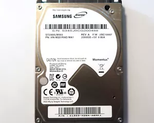 Samsung ST2000LM003 HN-M201RAD/MA1 G1323-H26A 2BC10007 (S34S) 2.5" 2TB 02.2015 - Picture 1 of 2