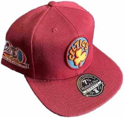 Mitchell&Ness Boston Celtics Northern Lights HWC 20th Ann 85/86 Patch Cap 7 3/4 - Image 1 of 4