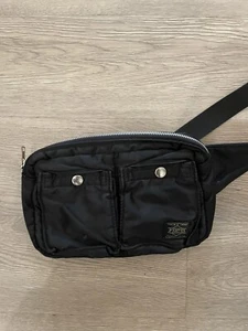 Yoshida Porter Tanker 622-7662 Waist Shoulder Cross Body Black Bag Pouch - Picture 1 of 10