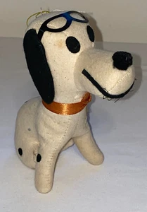 Antique Vtg Stuffed Snoopy Doll 7" Tall Japan Red Baron Glasses Joe Boxer - Picture 1 of 10