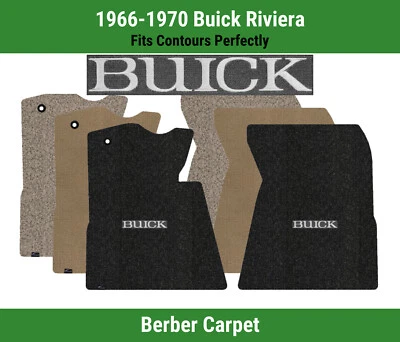 Alfombrillas delanteras Lloyd Berber para Buick Riviera '66-70 con Buick plateado en gris oscuro Foto 1 de 4
