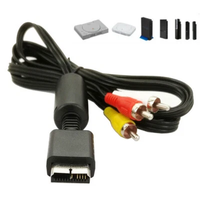 RCA Cable Adapter Video Lead TV AV Audio Composite for PS1 PS2 PS3 1.8m - Image 1 of 4
