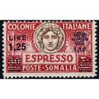Colonie 1927 Somalia Espresso Sopr. 1,25 Su 30 B N. 7 Dent. 11 G.O Mh*