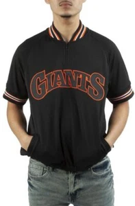 Mitchell Ness Giants WILL CLARK Authentic WARM UP 1/4 ZIP BP MESH Jersey JACKET - Picture 1 of 9