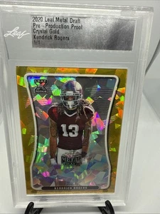 2020 Leaf Metal Draft Pre-Production Proof Kendrick Rogers Crystal Gold RC 1/1 - Picture 1 of 2