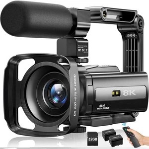 8K Video Camera Camcorder 88MP UHD WiFi Vlogging Cameras for YouTube 18X Digi... - Picture 1 of 8