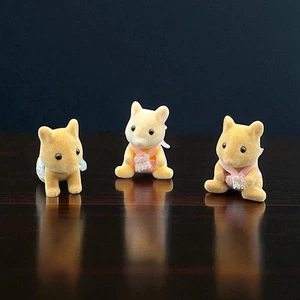 Epoch Calico Critters Meadows Mouse Twins Harvey Jess Hamilton Hamster Baby 1985 - Picture 1 of 10