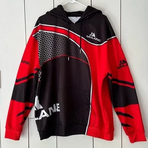 Herren Color Block Kapuzenpullover Hoodie Gr. XL schwarz rot - Bild 1 von 9