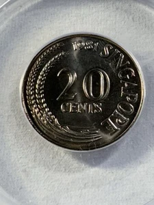 1981 Singapore 20 Cents Graded MS 67 by ANACS - Picture 1 of 8