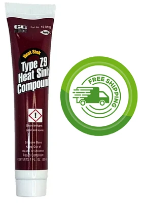 Compuesto disipador de calor de silicona GC Electronics 10-8109 tipo Z9 - 1 fl. Oz. Tubo Nuevo en Paquete Foto 1 de 4