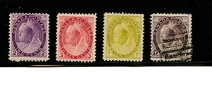 Canadá #76, 78, 81. 83 (C225) QV emisiones 1898-1902 MNH,LH,H usado, CV$360,00 - Imagen 1 de 1