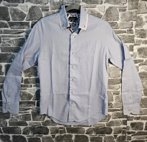 Herren Zara Hemd Floral Slim Fit Größe M Doppelkragen Top Zustand - Bild 1 von 9