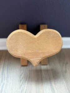 Vintage Oak Wood Heart Quilt Wall Hanger - Picture 1 of 3