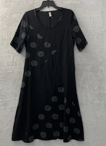 Miss Nikky Womans Maxi Dress Black Geometric Medium Rayon Short Sleeve Pullover - Picture 1 of 9