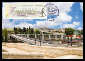 FRANCE 2014 Carte Maximum Card ATM LISA Timbres Passion Poitiers Maxifrance paix - Imagen 1 de 1