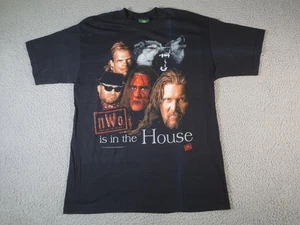 Vintage Wrestling Shirt Mens Large Black nWo New World Order WCW Graphic 90s - Picture 1 of 14
