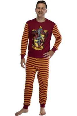 Harry Potter Hogwart's House Crest Tight Fit Adult Cotton Pajama Gryffindor XL - Image 1 of 4