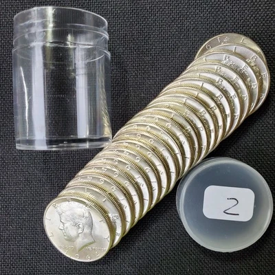 1964 Kennedy Half Dollar - Uncirculated Roll of 20 Pictured - Image 1 of 4
