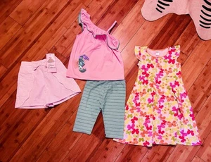 Lot of 4 Girls Outfit Size 8 Shorts, Shirt & Shorts & Dress NEW - Picture 1 of 6
