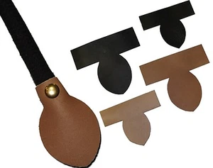 2 St. Montagelaschen aus Leder für runde Taschenriemen Henkel Griffriemen Griffe - Bild 1 von 1