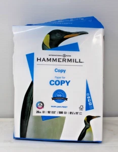 Hammermill: Copy Paper - 20lb., 92 brightness, 500 sheets, 8 1/2" x 11 (Opened) - Picture 1 of 3