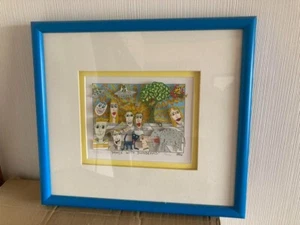 James Rizzi "Dance with Sunbeams" Serigrafien 3D Pop Art signiert gerahmt ED350 1996 - Bild 1 von 2