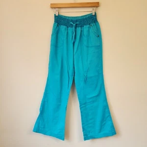 Rewash Women’s Rust Linen Blend Smocked Waist Pants Size M Lightweight Casual - Picture 1 of 16