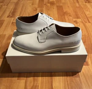 NEW MEN'S COMMON PROJECTS LEATHER DERBY SHOES IN DIRTY WHITE MADE IN ITALY - Picture 1 of 9