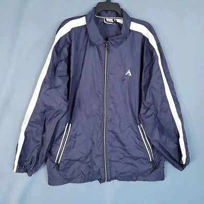 Athletic Works Men's Windbreaker Lightweight Hiking Jacket Full Zip Blue Size M - Image 1 of 4