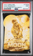 2022 Topps Fire Julio Rodriguez Rookie RC To the Moon Gold Minted PSA 9 #TTM-18