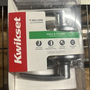 Kwikset Set Leve PORTA SALA E ARMADIO Finitura Cromo Satinato 92001-522 - Foto 1 di 5