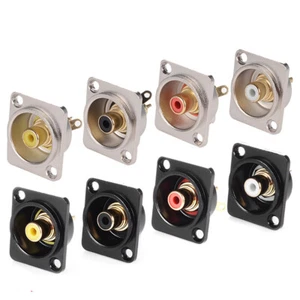 RCA Plug Jack Audio 86Panel Mount Splitter Adapter Speaker Connector  Solder Lot - Picture 1 of 18