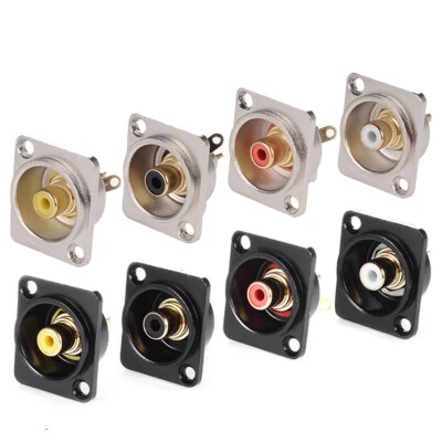 RCA Plug Jack Audio 86Panel Mount Splitter Adapter Speaker Connector  Solder Lot - Image 1 of 4