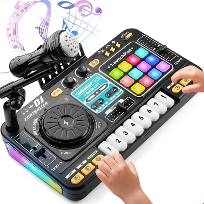 Kids Bluetooth DJ Mixer Toy – Colorful Lights, Music & Sound Effects – Ages 3-6 - Image 1 of 4