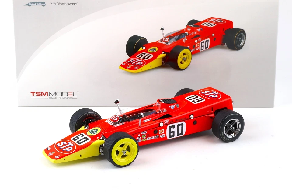 1:18 TSM Modello 1968 Team Lotus Tipo 56 Indy 500 J.Leonard #60 Die-Cast - Immagine 1 di 4