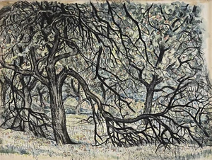 Hugo Steiner-Prag Singed Watercolor & Gouache on Paper 1942 - Picture 1 of 9