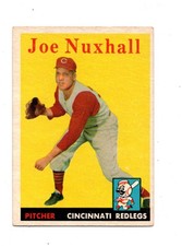 1958 TOPPS JOE NUXHALL CARD # 63 CINCINNATI REDLEGS BASEBALL CARD 