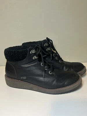 Blowfish Malibu Comet Wedge Lace-Up Boots Soft Knit Cuff Black Size Women's 10 - Image 1 of 4