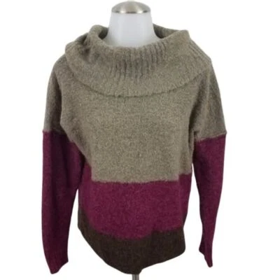 Royal Robbins Suéter Capucha Rayas Marrón Rosa Manga Larga S Color Block Foto 1 de 4