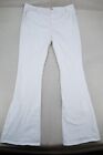 ASOS Jeans Mens 38x36 White Denim Regular Fit Flare Leg Bell Bottom