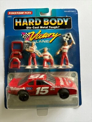 1992 Tootsietoy 1/43 Hard Body NASCAR #15 Geoff Bodine Victory Lane Ford - Image 1 of 4